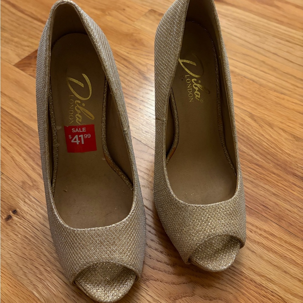 Women's Sparkle Gold Heels